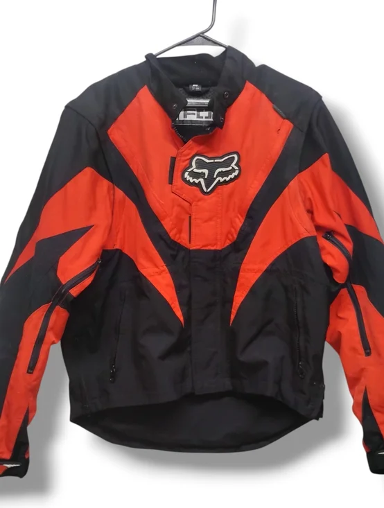 FOX RACING - Men's Black & Red 360 Convertible Motorcycle Riding Jacket Medium - Picture 5 of 6
